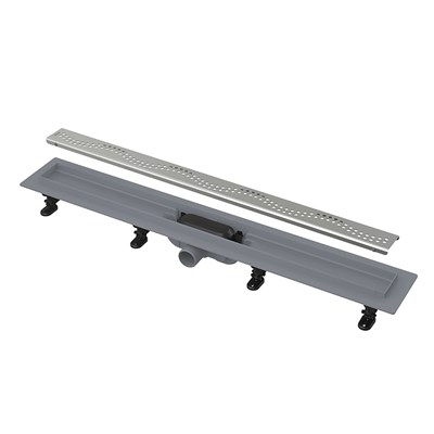 Лоток душевой APZ8 550 мм, с порогами для перф. решетки (с решеткой), нерж.сталь 873351