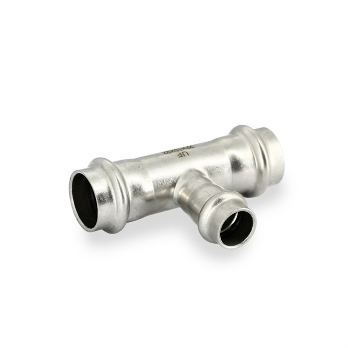 Тройник пресс 22 х 15 х 22, нержавеющая сталь 882196