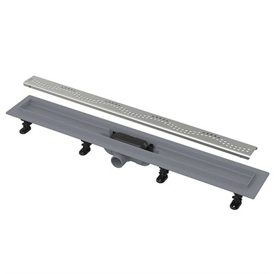 Лоток душевой APZ8 750 мм, с порогами для перф. решетки (с решеткой), нерж.сталь 883749