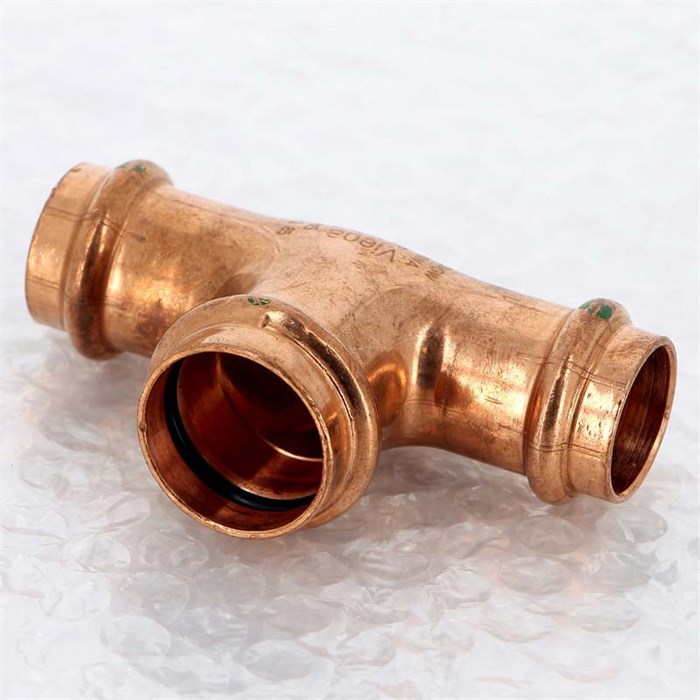 Тройник пресс 22x28x22 медь Profipress SC-Contur 857263