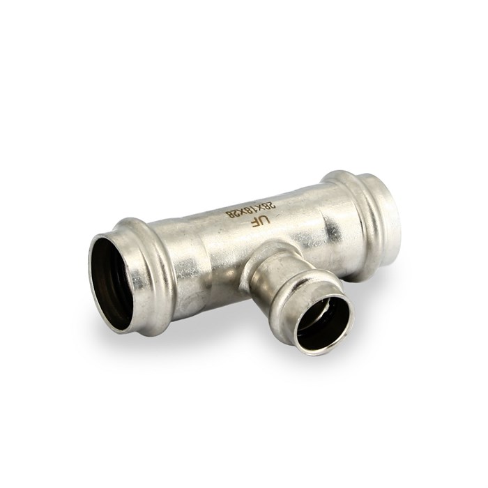 Тройник пресс 28 х 18 х 28, нержавеющая сталь 871332