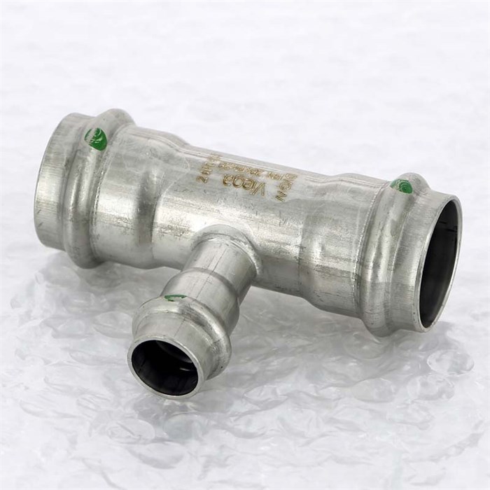 Тройник пресс 28х15х28 нерж.сталь Sanpress Inox SC-Contur 863069