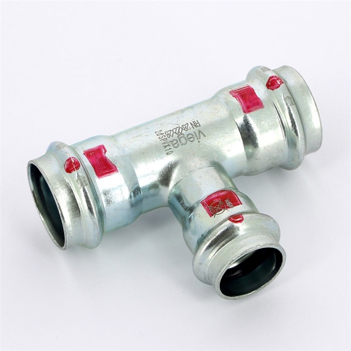 Тройник пресс 28х22х28 оцинк. сталь Prestabo SC-Contur 880119