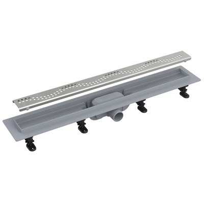 Лоток душевой APZ9 650 мм, с порогами для перф. решетки (с решеткой), нерж.сталь 864038