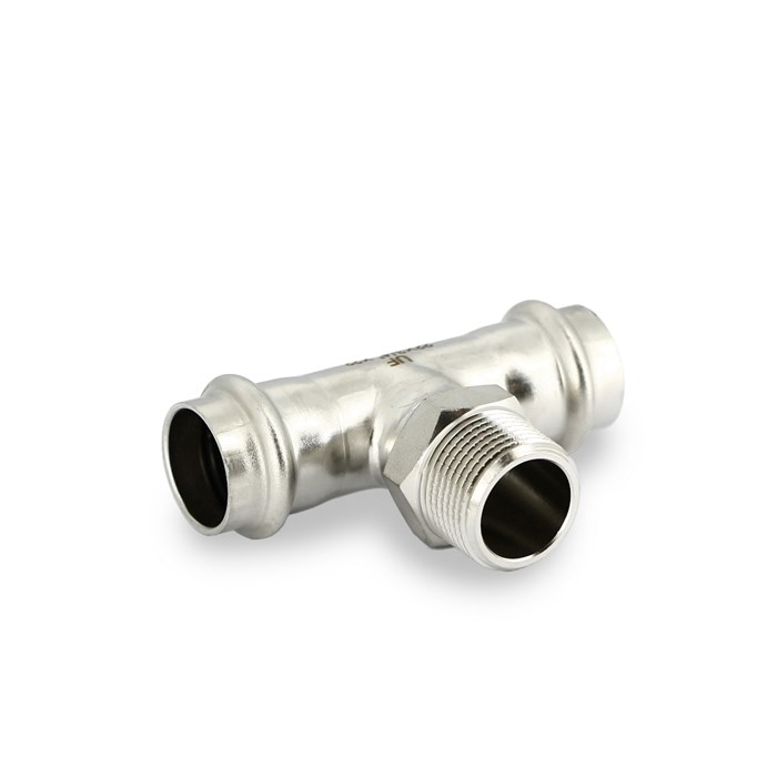 Тройник пресс-Н 22 х 3/4" х 22, нержавеющая сталь 880178