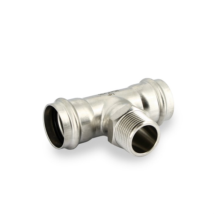 Тройник пресс-Н 35 х 1" х 35, нержавеющая сталь 880672