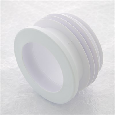 Манжета резиновая переходная L=70 мм, вход 85-95 мм, выход в 110 мм трубу, белая 886963