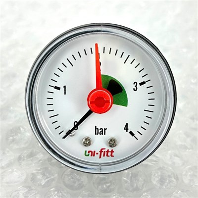 Манометр аксиальный с индикаторной стрелкой 4 бар, диаметр 50 мм, 1/4"Н 871612