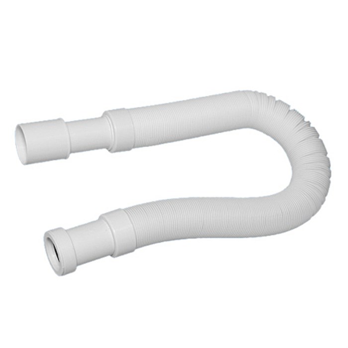 Труба гофрированная раздвижная (L680-2000мм, D50мм); вход раструбный Ду=40мм, выход Дн=40/50мм 862012