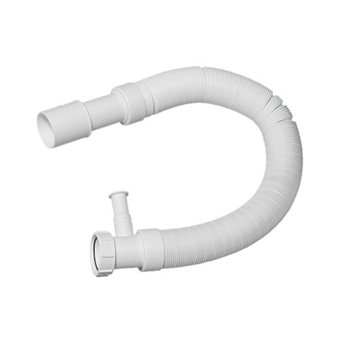 Труба гофрированная раздвижная (L750-2000мм, D50мм) с адаптером для слива бытовой техники; вход 1 1/ 857031