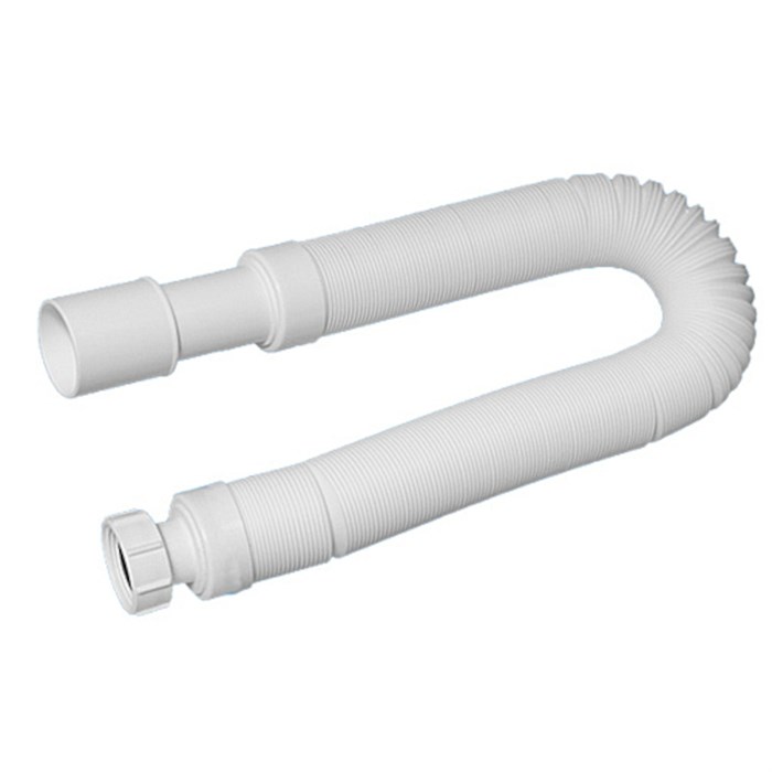 Труба гофрированная раздвижная (L750-2000мм, D50мм); вход 1 1/4"«мама», выход Дн=40/50мм 874977