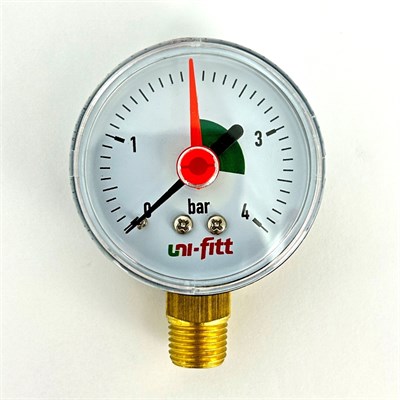 Манометр радиальный с индикаторной стрелкой 4 бар, диаметр 50 мм, 1/4"Н 885662