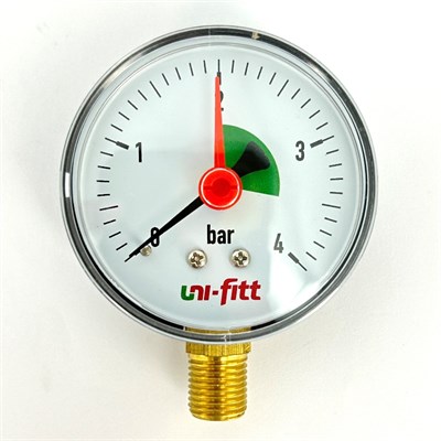 Манометр радиальный с индикаторной стрелкой 4 бар, диаметр 63 мм, 1/4"Н 863808