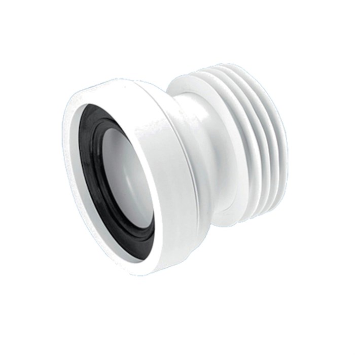 Труба фановая L=100 мм с манжетой, вход 90-110 мм, выход внутрь 110 мм трубы 878267