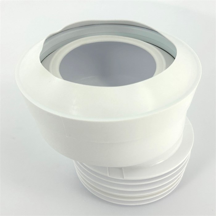 Труба фановая L=116 мм с манжетой и 20 мм смещ., вход 97-107 мм, выход внутрь 110 мм трубы 870900