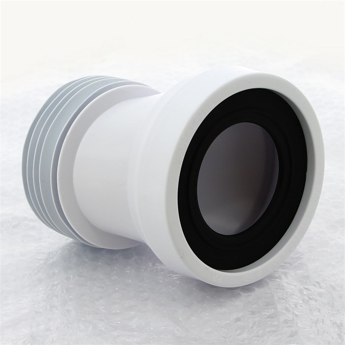 Труба фановая L=125 мм с манжетой и 40 мм смещ., вход 97-107 мм, выход внутрь 110 мм трубы 856978