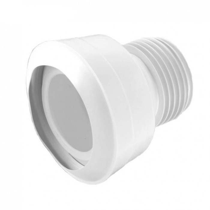 Труба фановая L=150 мм под углом 14 с манжетой, вход 97-107 мм, выход внутрь 110 мм трубы 882132