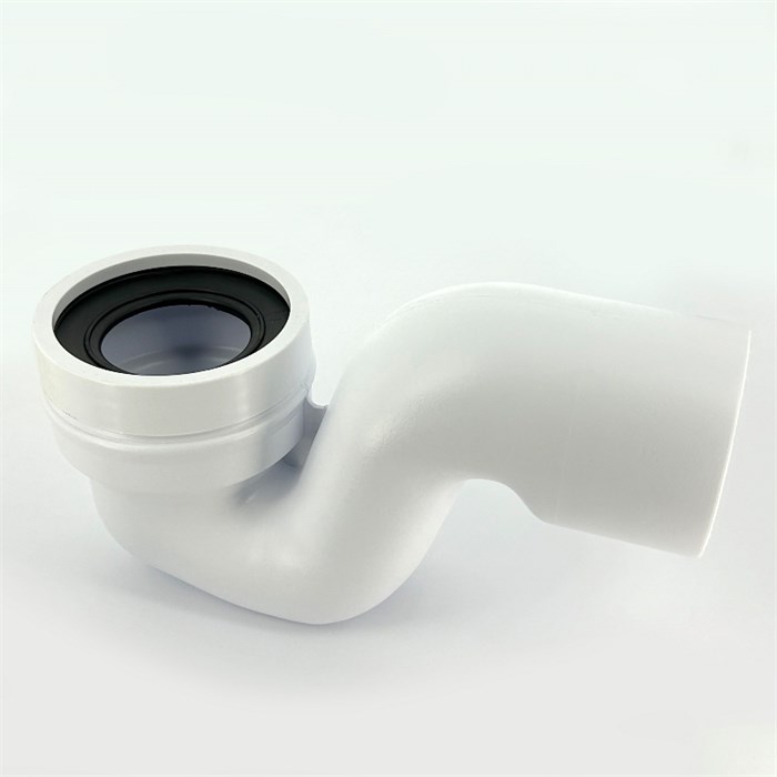 Труба фановая L=150 мм с г/затвором, вход 97-107 мм, выход горизонтальный 110 мм 859423