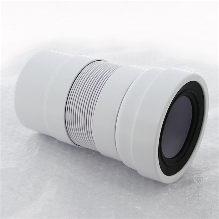 Труба фановая L=200-330 мм гофр., вход 97-107 мм, выход 110 мм 857563