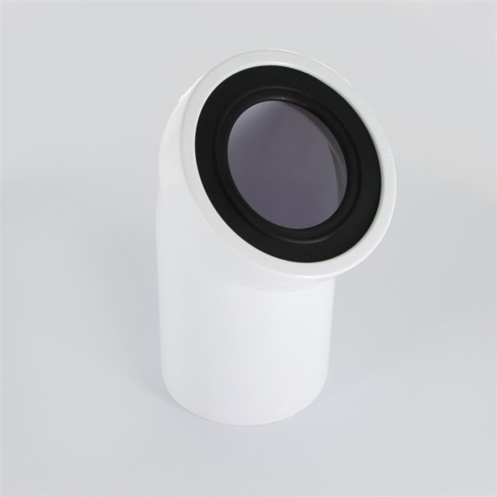 Труба фановая L=210 мм под углом 45, вход 97-107 мм, выход 110 мм 880998