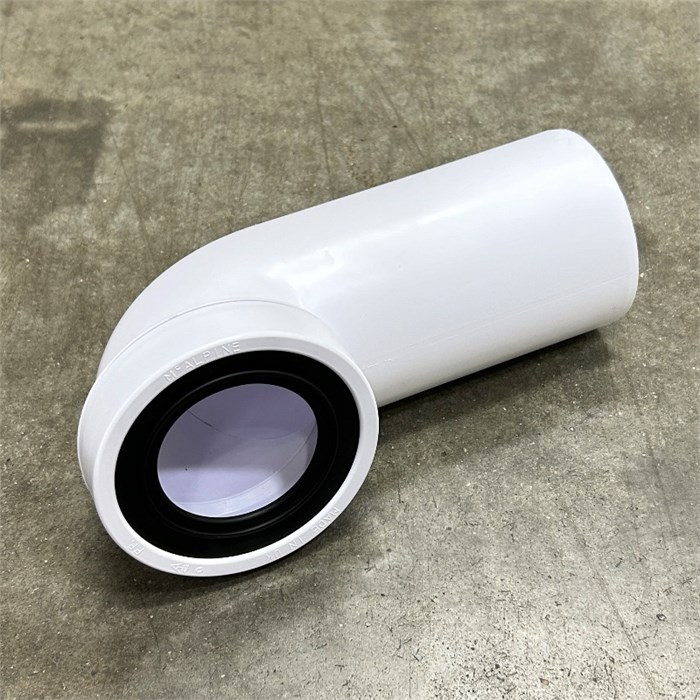 Труба фановая L=230 мм под углом 90, вход 97-107 мм, выход 110 мм 872685