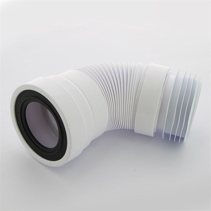 Труба фановая L=230-440 мм гофр. с манжетой, вход 97-107 мм, выход внутрь 110 мм трубы 865805