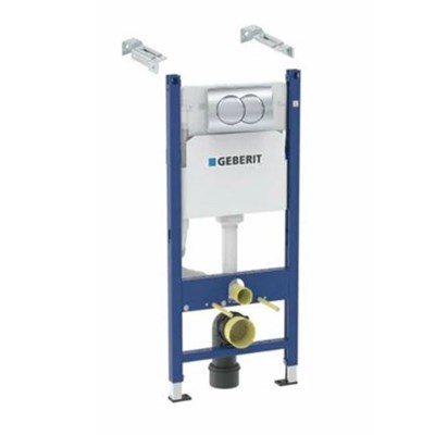 Модуль Geberit Duofix для подвесного унитаза, 112 см, с бачком Delta 12 см, клавиша Delta01, хром 884308