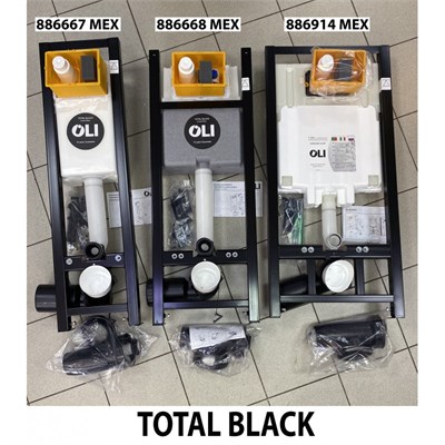 Модуль OLI QUADRA LE 886667 (280490) Sanitarblock 300 x 1150 х 180 мм с креплением, total black LE 873274