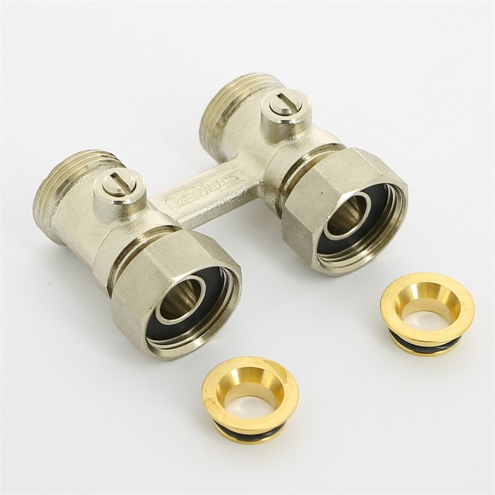 Узел прямой Standard Line D2/50 НВ 3/4"ЕК х 3/4"ЕК радиаторный со встроенными кранами, с адаптерами 861593