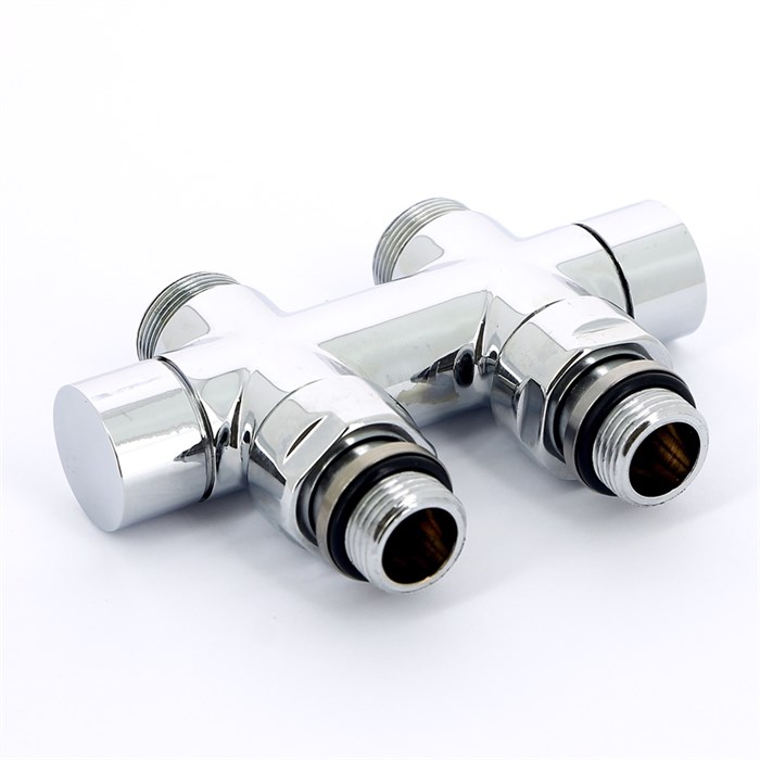 Узел ручной прямой с запорным клапаном без байпаса V48500BSB цвет хром 883946