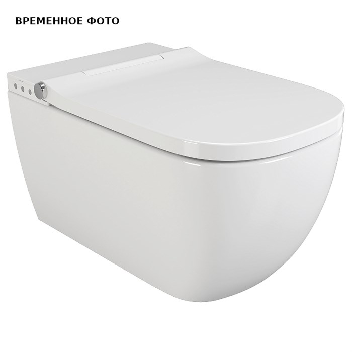 Умный подвесной унитаз Uni-Flow в комплекте с крышкой-биде и пультом ДУ, белый 859696