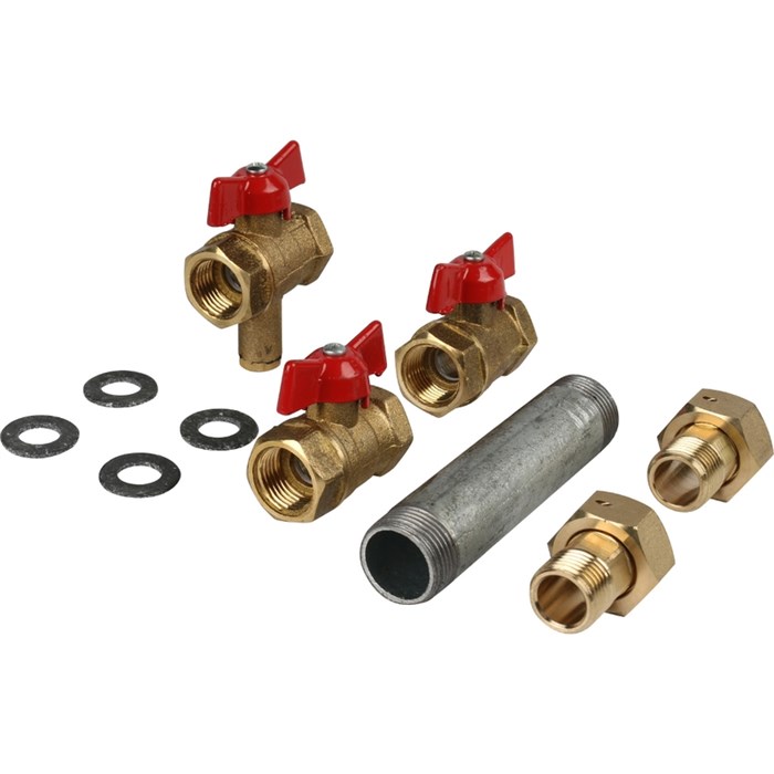 Установочный комплект СТЭ15-min вставка-заменитель 110 мм 3/4 - 1 шт кран шаровой 1/2 - 2 шт кран ша 865414