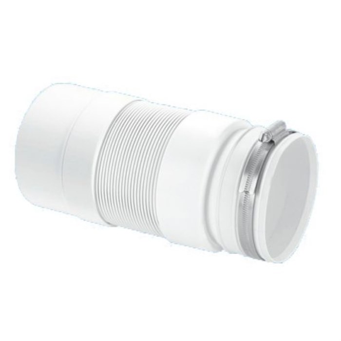 Фановая труба гофрированная раздвижная (L330-760мм); вход Ду=97-107мм подсоединение с использованием 874320