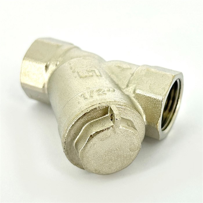 Фильтр косой ВВ 1/2" 600 мкм с отверстием для пломбировки, никелированный 885242