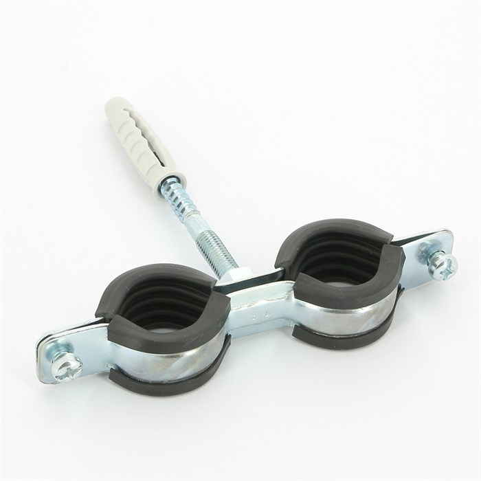 Хомут Cobra 3/4" (25-29 мм) двойной с уплотн. epdm, шпилька+дюбель 862210