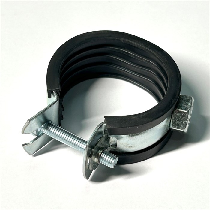 Хомут одновинтовой 1" (32-35 мм) с резиновым уплотнителем 870662