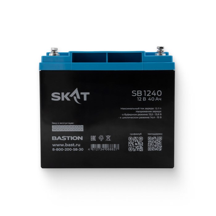 АКБ свинцово-кислотная SKAT SB 1240 AGM 12 В, 40 Ач 918135