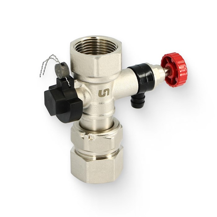 Вентиль отсечной В 3/4" пломбируемый для расширительных баков, никелированный 918064