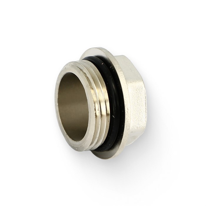 Заглушка Н 3/4" со шляпкой с O-RING, никелированная 918067