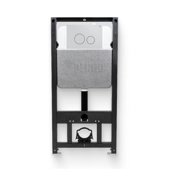 Инсталляция для подвесного унитаза РЕХАУ NOVAFLOW, с кнопкой NOVA ORB 001 пластик, белый, глянцевый 918270