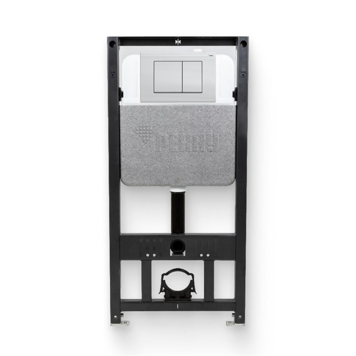 Инсталляция для подвесного унитаза РЕХАУ NOVAFLOW, с кнопкой NOVA QUAD 001 пластик, белый, глянцевый 918259