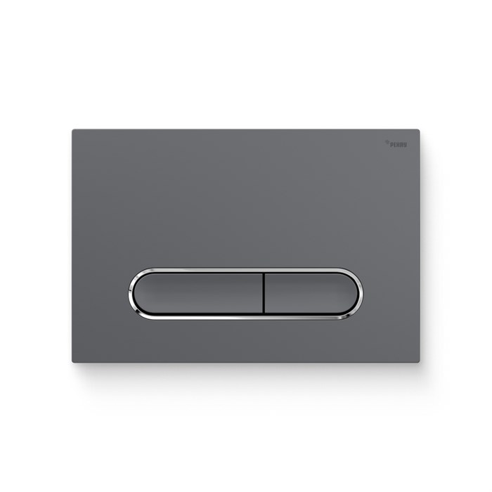 Кнопка смыва РЕХАУ NOVA ELLIPSE 002 пластик, графитовый, матовый, контур клавиш хром, глянцевый 918242