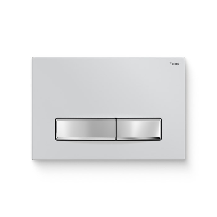 Кнопка смыва РЕХАУ NOVA LONG 001 пластик, белый, глянцевый, клавиши хром, глянцевый 918268