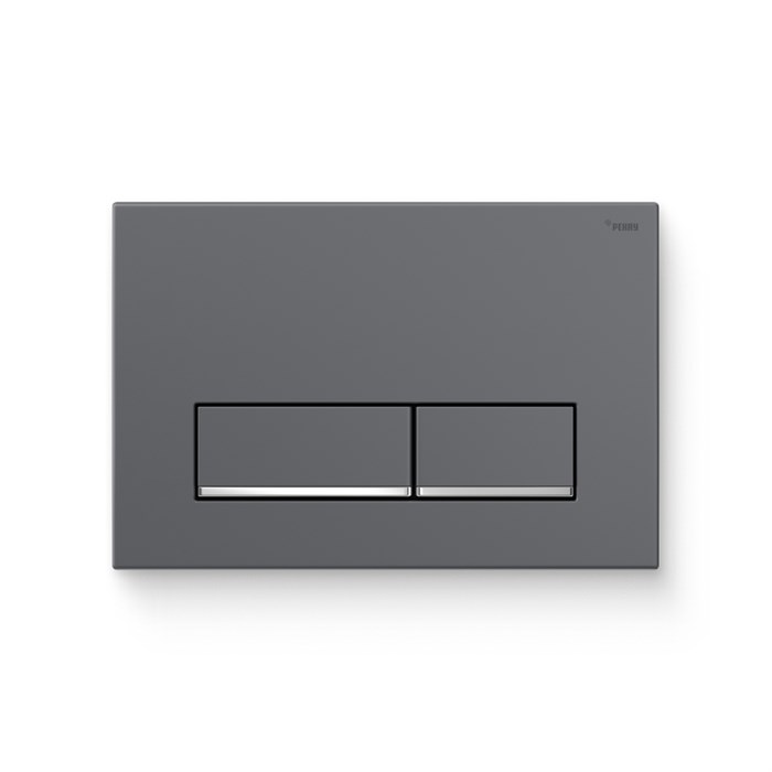 Кнопка смыва РЕХАУ NOVA LONG 002 пластик, графит,матовый, нижняя полоса клавиш хром, глянцевый 918241