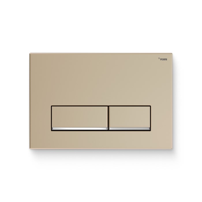 Кнопка смыва РЕХАУ NOVA LONG 002 пластик, золотой, матовый, нижняя полоса клавиш хром, глянцевый 918288