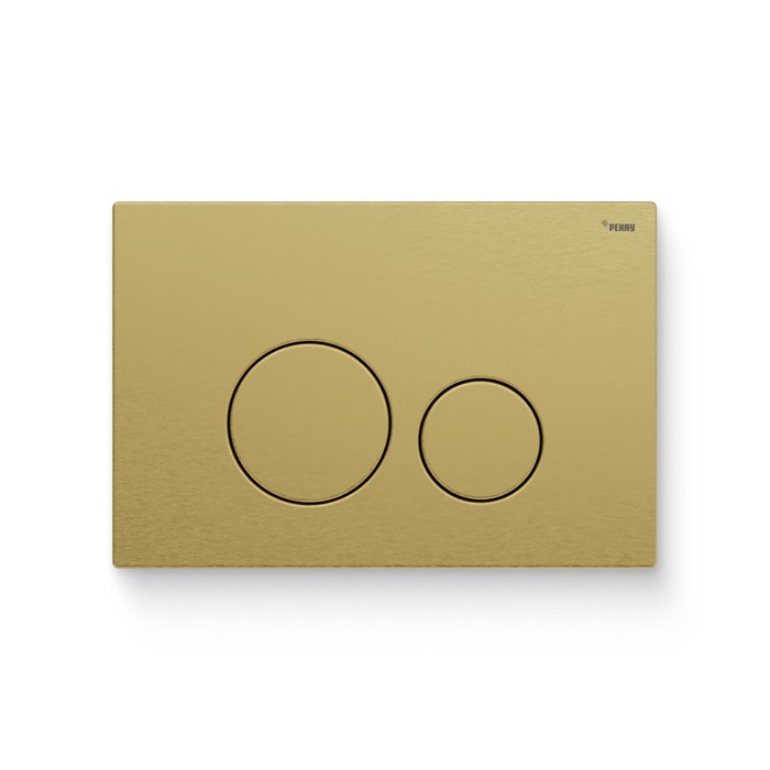 Кнопка смыва РЕХАУ NOVA ORB STEEL нержавеющая сталь, брашированное циркониевое золото, матовый 918302