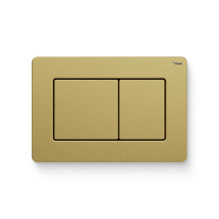 Кнопка смыва РЕХАУ NOVA PUBLIC антивандальная нерж. сталь, брашир. циркониевое золото, матовый 918254