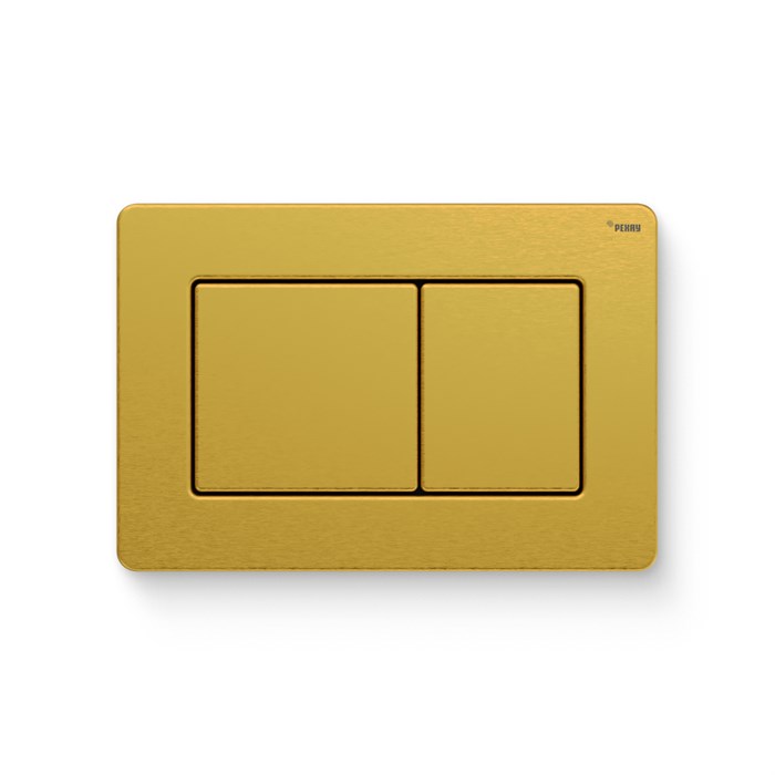 Кнопка смыва РЕХАУ NOVA PUBLIC антивандальная нерж. сталь, брашированное титановое золото, матовый 918274