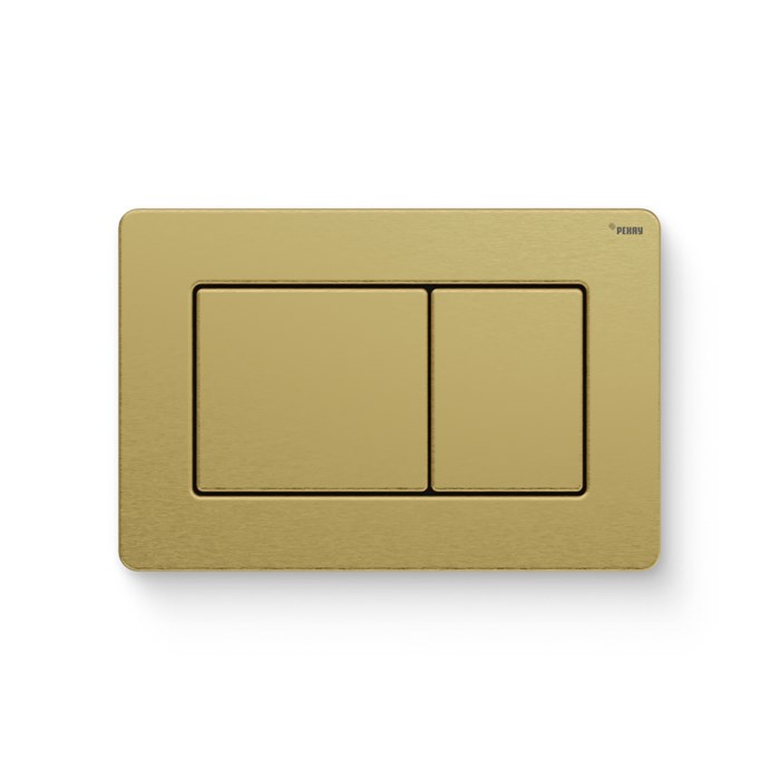 Кнопка смыва РЕХАУ NOVA QUAD STEEL нержавеющая сталь, брашированное циркониевое золото, матовый 918252