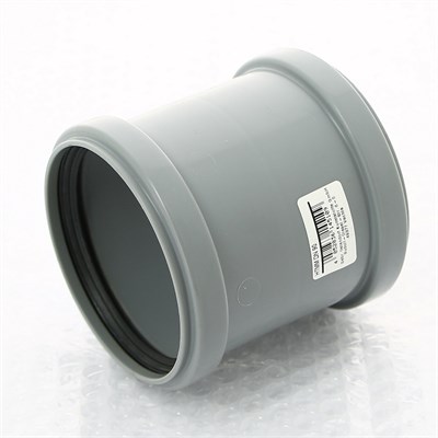 Муфта PP-H двухраструбная серая HT HTMM Дн 90 б/нап в/к 858787
